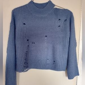 Moral Fiber sweater blue sky- Large